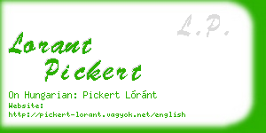 lorant pickert business card