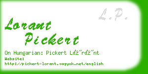 lorant pickert business card